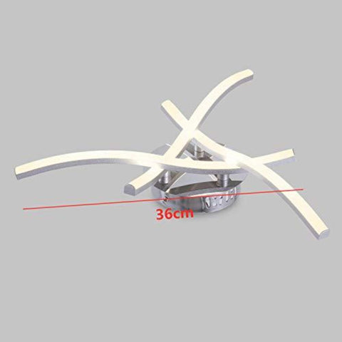 Lámpara de Techo LED de Diseño Moderno, Lámpara de Techo en Forma de Onda, Blanco Cálido 3000k, LED Integrados 18W 1.600Lm, Lámpara de Araña Moderna para Salón Dormitorio Comedor