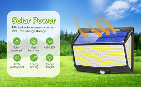 Lámpara LED de pared con Sensor de movimiento al aire libre, colector Solar, para Patio, jardín, pasillo, terraza, camino de pared cerrado, Patio, Villa, 2 uds.