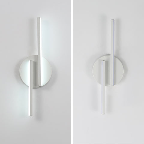 Lámpara de pared LED para interiores, lámpara de pared moderna, apliques de aluminio para sala de estar, pasillo, baño, escalera, luz nocturna (blanca), luz blanca fría de 6500K