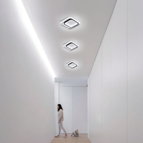 Lámpara de Techo LED, Lámpara de Techo Moderna 30W 3300lm, Lámpara de Techo de Acrílico y Metal 6000K, para Sala de Estar Dormitorio Comedor