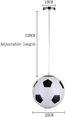 Lámpara de techo de fútbol de 1 pieza, lámpara de araña para habitación de niños, iluminación interior, lámpara de personalidad creativa, sala de estar, comedor, dormitorio, iluminación cálida sin bombillas