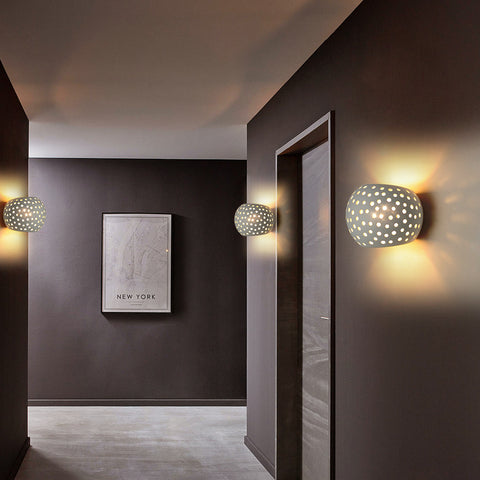 Aplique de pared moderno Aplique de pared de yeso blanco Aplique de pared LED 5W Iluminación blanca cálida para escaleras en el dormitorio Sala de estar Pasillo