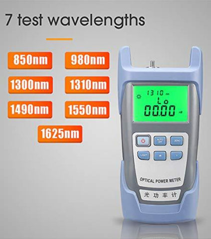 Probador de cable óptico del fotómetro de fibra óptica FTTH Probador de fibra óptica -70 dBm a +10 dBm