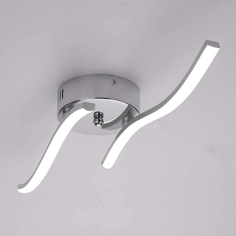 Lámpara de Techo LED, Lámpara Colgante en Forma de Onda, LEDs Integrados 14W 1100 Lumen, Lámpara de Araña Moderna para Salón o Cocina, IP20 Luz Blanca Fría 6500K