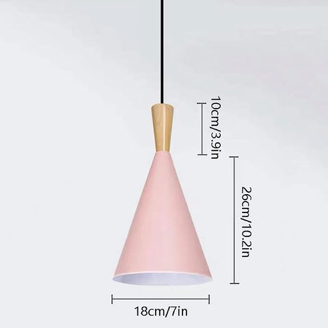 Lámpara colgante Araña de madera E27 Base para sala de estar Dormitorio Comedor Oficina Bar Café Rosa