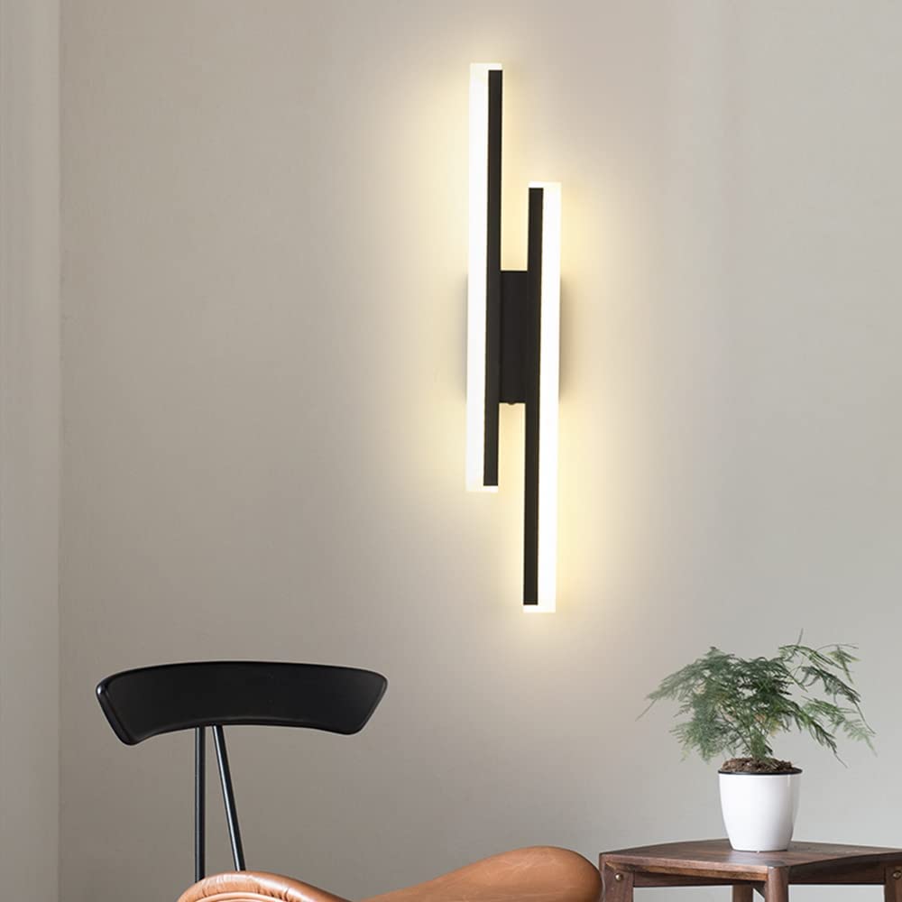 Applique Murale Intérieure LED, 16W Lampe Murale Moderne 3000K Lumière Chaude