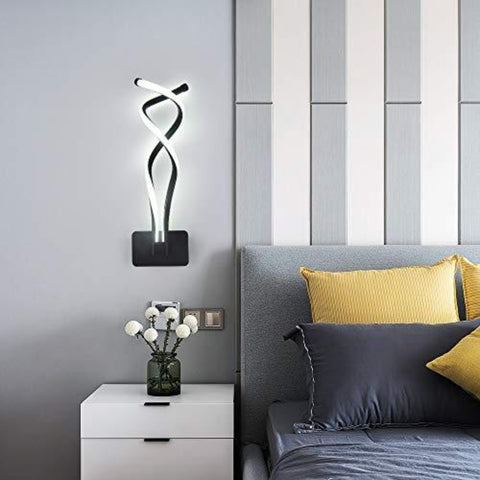 Lámpara de pared LED, lámpara de pared de cabecera de 13 W, lámpara de pared de aluminio para dormitorio, sala de estar, escaleras, pasillo