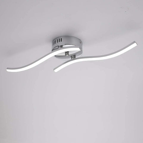 Lámpara de Techo LED, Lámpara Colgante en Forma de Onda, LEDs Integrados 14W 1100 Lumen, Lámpara de Araña Moderna para Salón o Cocina, IP20 Luz Blanca Fría 6500K