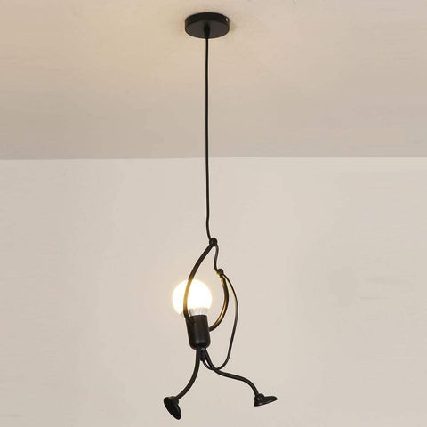 Lámparas de araña para habitación infantil, modernas lámparas colgantes de hierro para decoración del hogar, salón, dormitorio, restaurante, E27 [Clase de eficiencia energética A+] Nero - 3 Pezzo