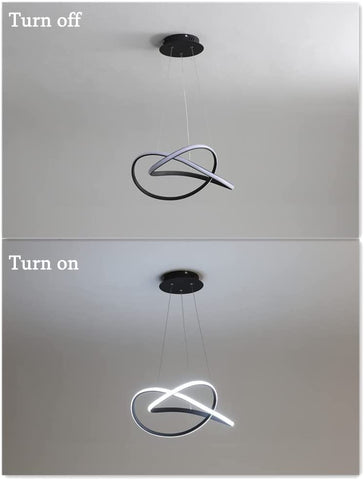 Lámpara de araña LED moderna, lámpara de techo LED de aluminio, lámpara colgante de 35W 3150 lúmenes para sala de estar, comedor, dormitorio