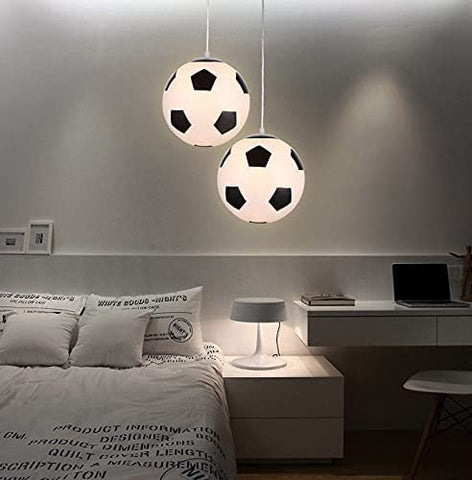 Lámpara de techo de fútbol de 1 pieza, lámpara de araña para habitación de niños, iluminación interior, lámpara de personalidad creativa, sala de estar, comedor, dormitorio, iluminación cálida sin bombillas