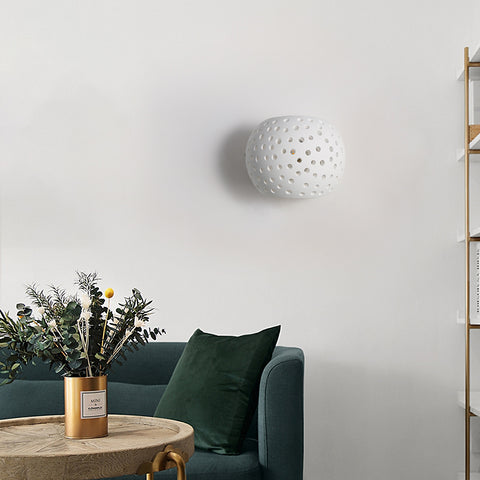 Aplique de pared moderno Aplique de pared de yeso blanco Aplique de pared LED 5W Iluminación blanca cálida para escaleras en el dormitorio Sala de estar Pasillo