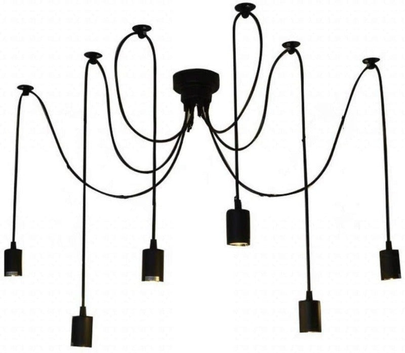 Suspension Luminaire Induistrielle Lampe 6 Bras Lustre