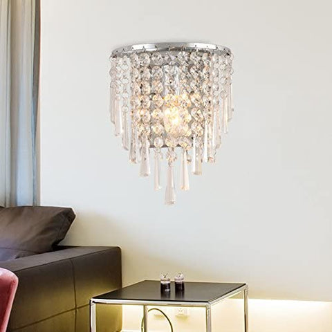 Lámpara de pared LED de cristal, lámpara de pared LED moderna para interiores, lámpara de pared decorativa para dormitorio, pasillo, cocina, sala de estar, comedor, 22 cm * 18 cm