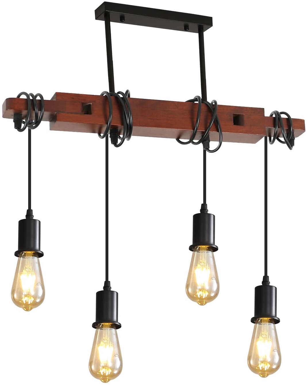 Suspension Luminaire Rétro Industrielle, Vintage Lustre Lumières E27 Lustre Suspension 