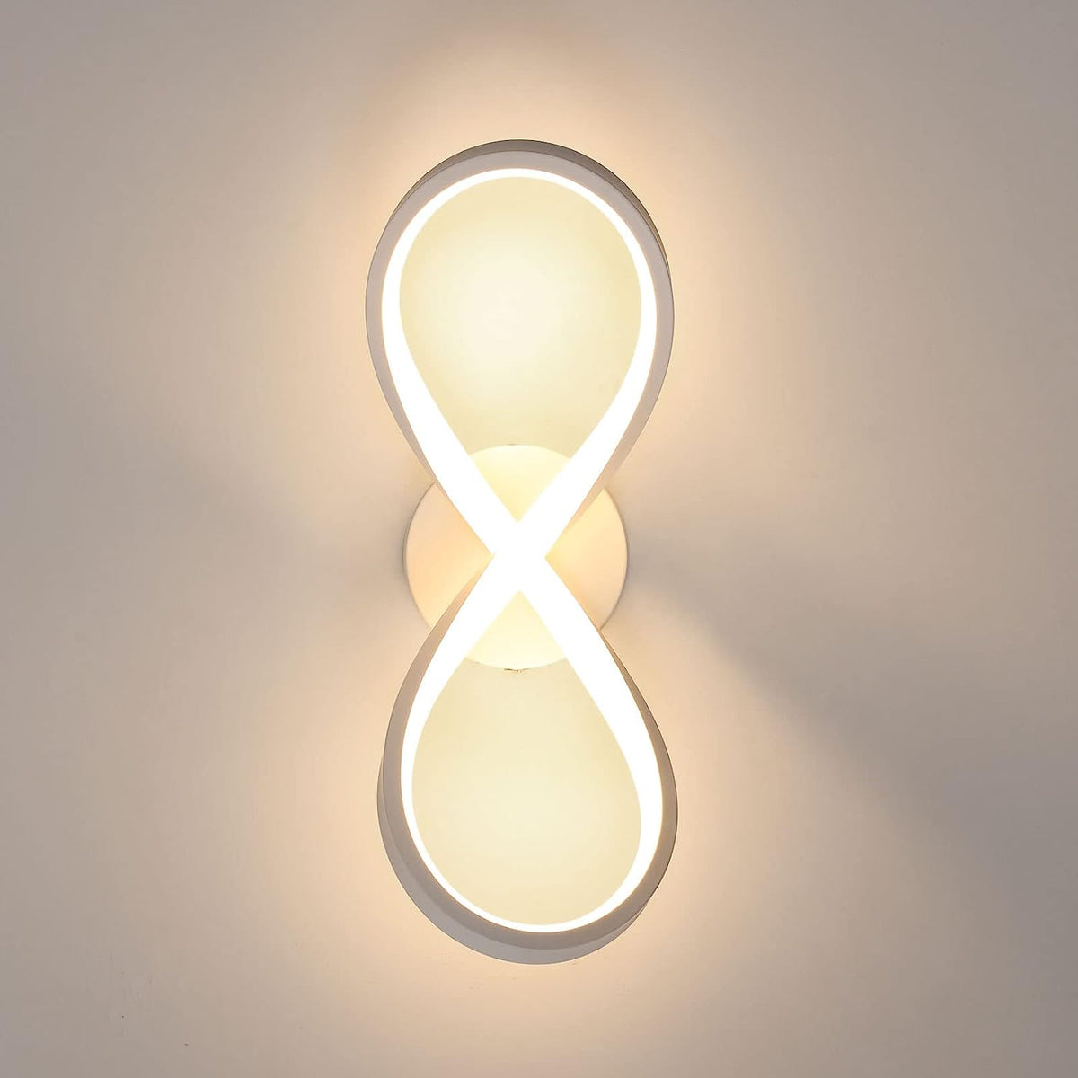 Lámpara de techo LED de diseño moderno, luz blanca cálida de 3000K, para sala de estar, dormitorio, comedor, oficina, color blanco