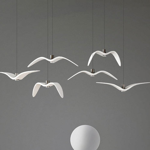 Araña, Lámpara colgante 3000K luz cálida diseño de gaviota araña decorativa simple moderna Tipo A Diámetro 38cm
