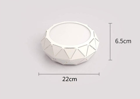 Lámpara De Techo LED Moderna Lámpara De Techo Polígono Montaje En Superficie 8W 220V Luz Blanca Para Sala De Estar Pasillo Escalera Cocina Diámetro 22cm