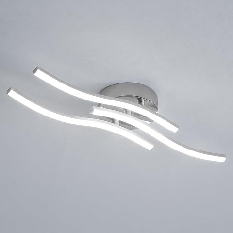 Lámpara de Techo LED, Lámpara Colgante en Forma de Onda, LED Integrados 18W 1600 Lúmenes, Lámpara de Araña Moderna para Salón o Cocina, 220V IP20 Luz Blanca Fría 6500K