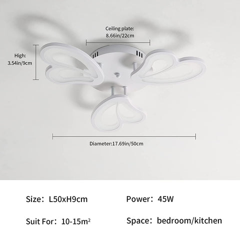 Luz de techo LED de 45W, lámpara de techo LED de 4050LM 6500K para baño, cocina, sala de estar, dormitorio, balcón, garaje