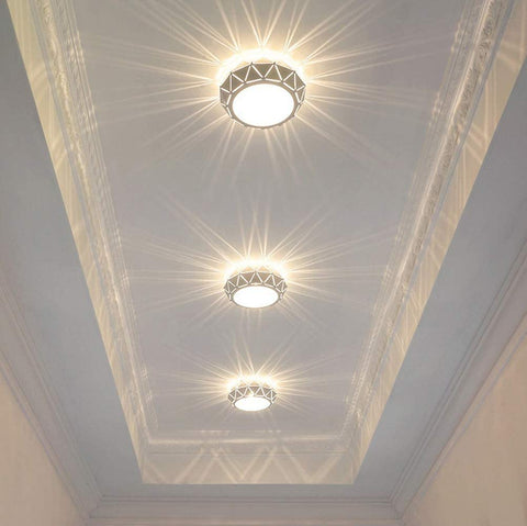 Lámpara De Techo LED Moderna Lámpara De Techo Polígono Montaje En Superficie 8W 220V Luz Blanca Para Sala De Estar Pasillo Escalera Cocina Diámetro 22cm