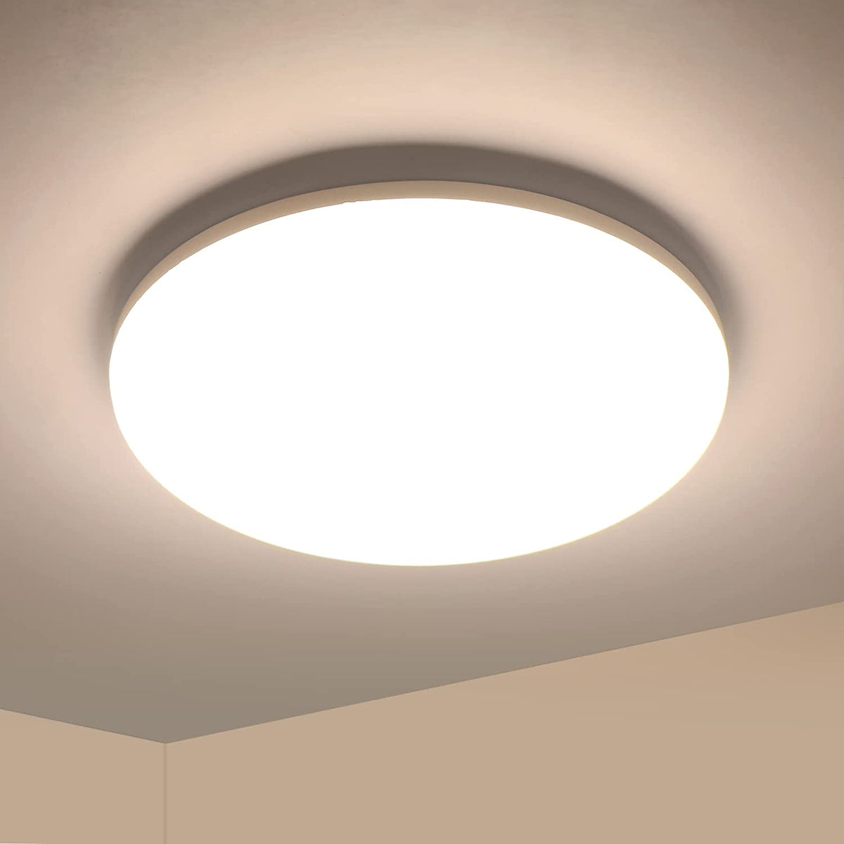 Lámpara de Techo LED, 36W 3200LM Lámpara de Techo Moderna, Lámpara de Techo LED Redonda Ultrafina para Baño Cocina Dormitorio Pasillo Balcón, Ø23*H4cm, Blanco Natural 4000K