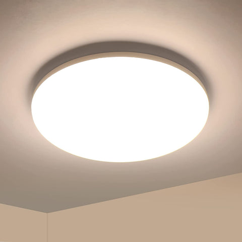 Lámpara de Techo LED, 36W 3200LM Lámpara de Techo Moderna, Lámpara de Techo LED Redonda Ultrafina para Baño Cocina Dormitorio Pasillo Balcón, Ø23*H4cm, Blanco Natural 4000K