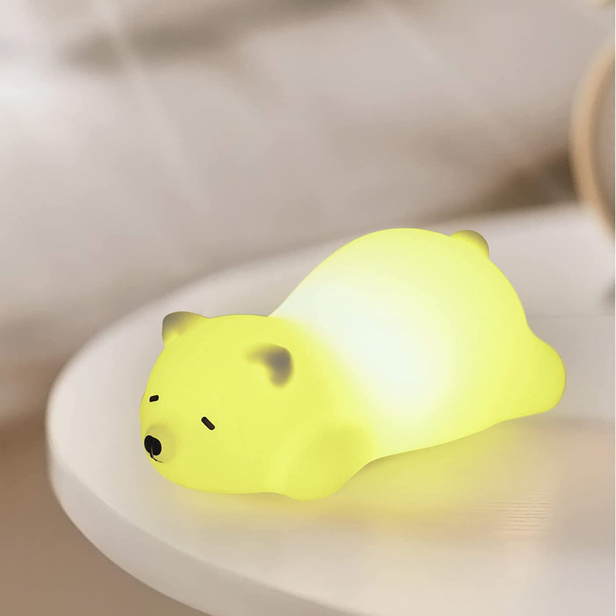 Luz de noche para bebé Luz de noche para niños, Luz de noche para niños Luz de noche para bebé recargable por USB, Luz de noche LED para bebé Lámpara de noche portátil de silicona para niña y niño Regalo para niña