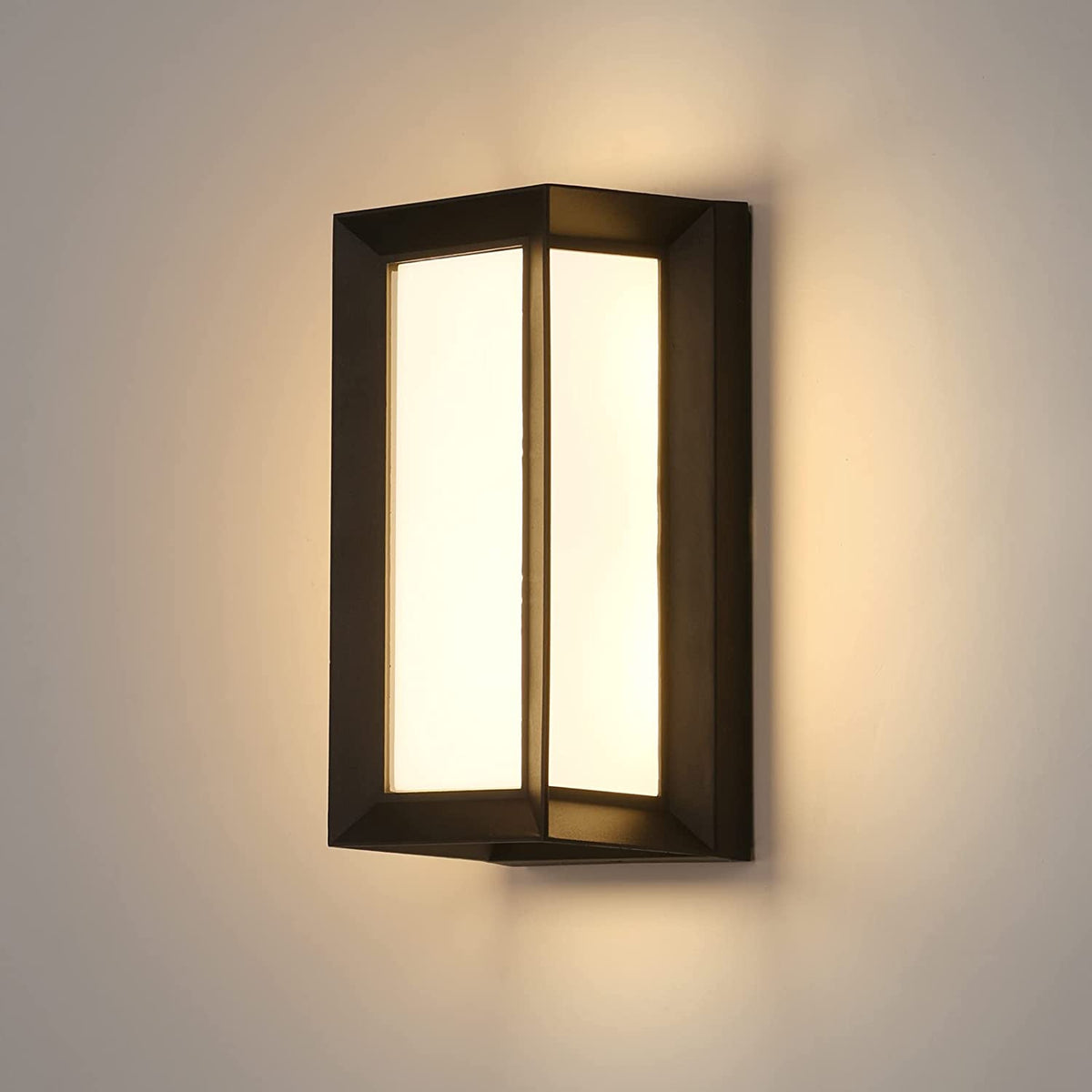 Aplique LED para exteriores, lámpara de pared IP65 impermeable de 18 W, lámpara de luz moderna para exteriores para patio, jardín, pasillo, terraza, cerca de la pared, camino, patio, villa, blanco neutro 4000K