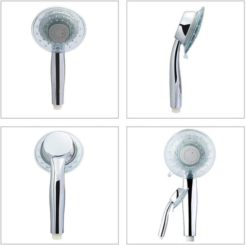 Cabezal de ducha LED, cabezal de ducha de alta presión con luces LED de 7 colores, 2 tipos de modos de lluvia, ahorra un 40% de agua
