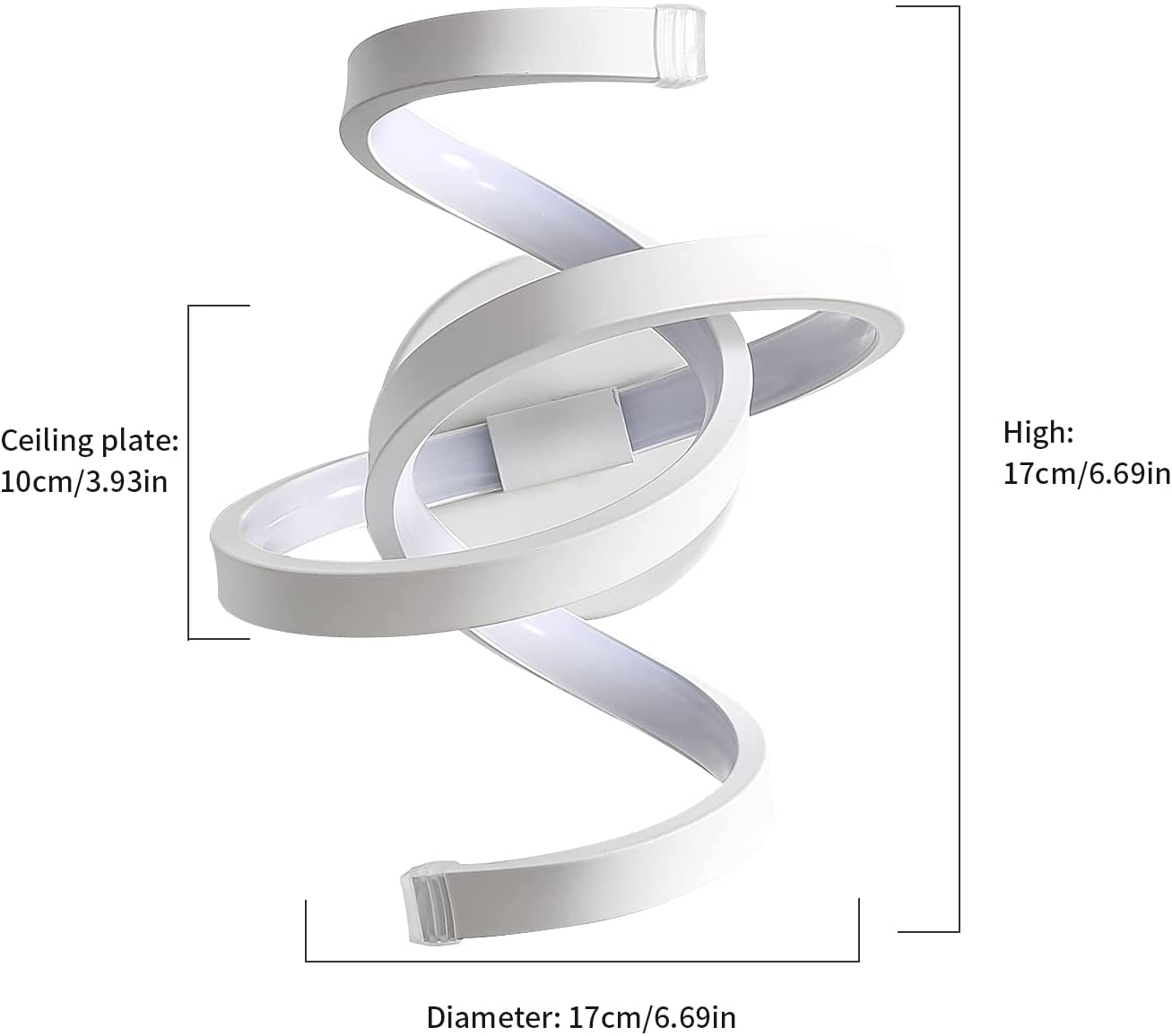 Tableau des dimensions des lampes murales 