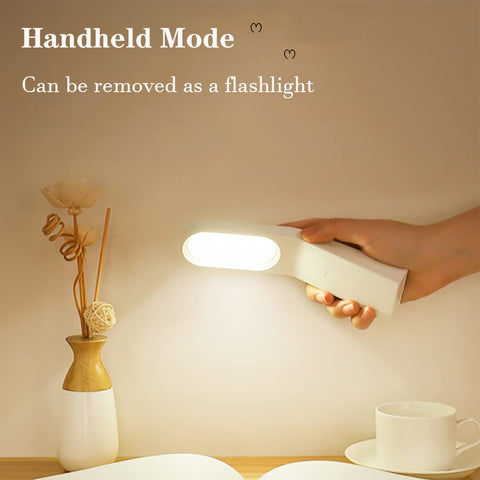 Lámpara de escritorio LED, lámpara de noche regulable, 10 niveles de brillo, protección ocular con control táctil flexible, lámpara de escritorio con puerto USB, lámpara de pared de diseño magnético