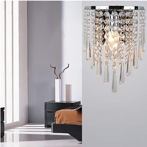 Lámpara de pared LED de cristal, lámpara de pared LED moderna para interiores, lámpara de pared decorativa para dormitorio, pasillo, cocina, sala de estar, comedor, 22 cm * 18 cm