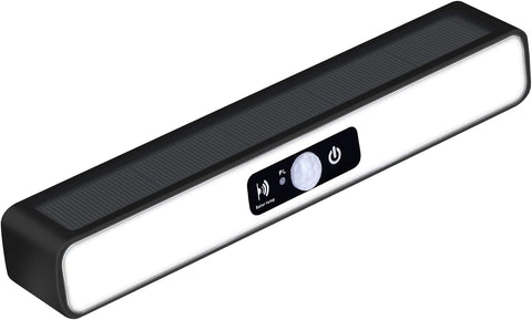Luz solar Sensor de movimiento al aire libre Lámpara de pared LED Blanco frío 6000K para patio Jardín Pasillo Terraza Cerca de la pared Camino Patio Villa
