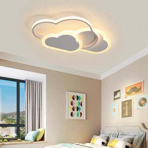 Lámpara de techo LED, iluminación de techo para decoración del hogar, lámpara de acrílico blanca de 36 W, lámpara de techo en forma de nube para dormitorio, sala de estar, comedor, luz cálida de 3000 K