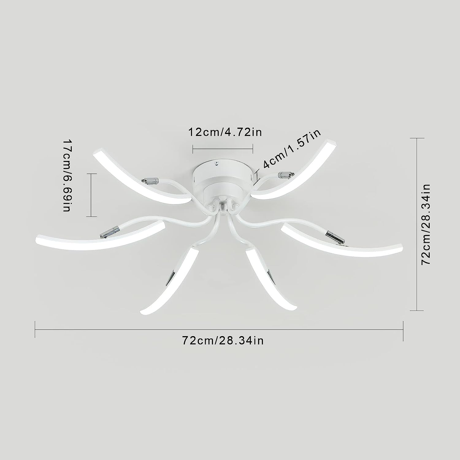 Tableau des tailles de plafonnier