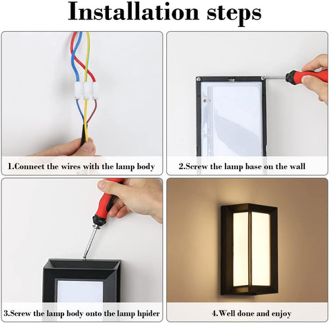 Aplique LED para exteriores, lámpara de pared IP65 impermeable de 18 W, lámpara de luz moderna para exteriores para patio, jardín, pasillo, terraza, cerca de la pared, camino, patio, villa, blanco neutro 4000K