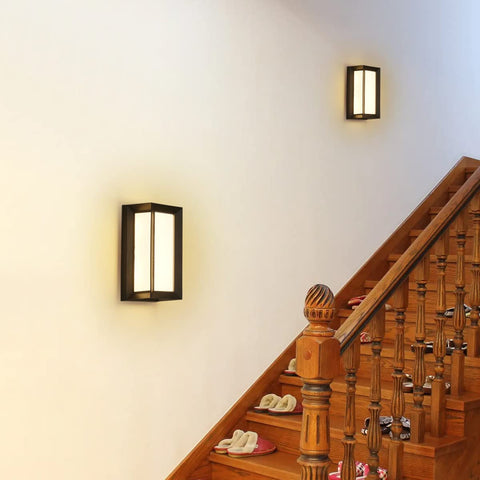 Aplique LED para exteriores, lámpara de pared IP65 impermeable de 18 W, lámpara de luz moderna para exteriores para patio, jardín, pasillo, terraza, cerca de la pared, camino, patio, villa, blanco neutro 4000K