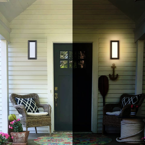 Aplique LED para exteriores, lámpara de pared IP65 impermeable de 18 W, lámpara de luz moderna para exteriores para patio, jardín, pasillo, terraza, cerca de la pared, camino, patio, villa, blanco neutro 4000K