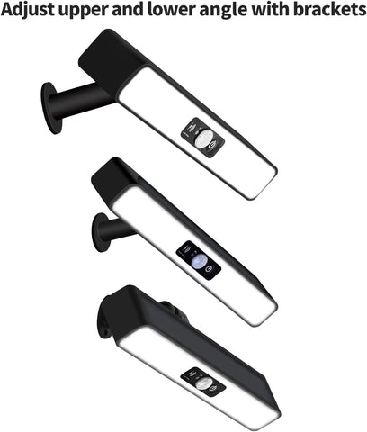Luz solar Sensor de movimiento al aire libre Lámpara de pared LED Blanco frío 6000K para patio Jardín Pasillo Terraza Cerca de la pared Camino Patio Villa