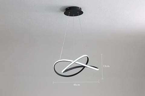 Lámpara de araña LED moderna, lámpara de techo LED de aluminio, lámpara colgante de 35W 3150 lúmenes para sala de estar, comedor, dormitorio