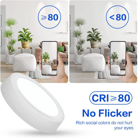 Luz de techo LED de 2 piezas, 12 W 6000 K blanco frío, lámpara de techo moderna, luz de techo redonda, luz de techo LED plana para dormitorio, sala de estar, comedor