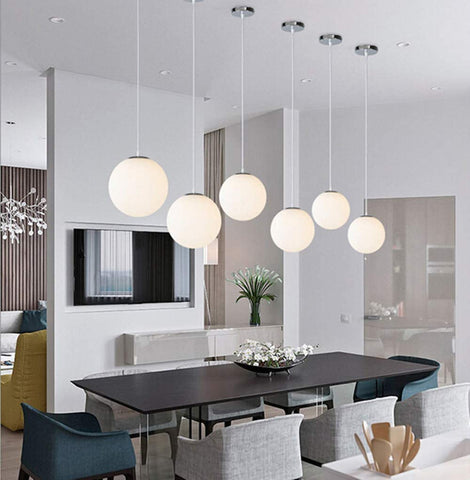 Lámpara de bola de cristal, lámpara colgante, lámpara interior simple para dormitorio, sala de estar, pasillo, restaurante, cafetería, 1 pieza