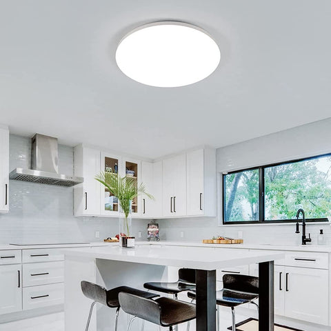 Lámpara de Techo LED, 36W 3200LM Lámpara de Techo Moderna, Lámpara de Techo LED Redonda Ultrafina para Baño Cocina Dormitorio Pasillo Balcón, Ø23*H4cm, Blanco Natural 4000K