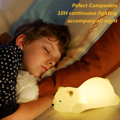 Luz de noche para bebé Luz de noche para niños, Luz de noche para niños Luz de noche para bebé recargable por USB, Luz de noche LED para bebé Lámpara de noche portátil de silicona para niña y niño Regalo para niña