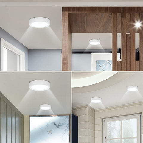 Luz de techo LED de 2 piezas, 12 W 6000 K blanco frío, lámpara de techo moderna, luz de techo redonda, luz de techo LED plana para dormitorio, sala de estar, comedor
