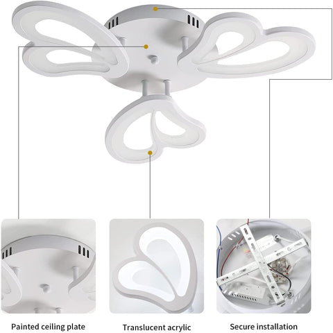 Luz de techo LED de 45W, lámpara de techo LED de 4050LM 6500K para baño, cocina, sala de estar, dormitorio, balcón, garaje