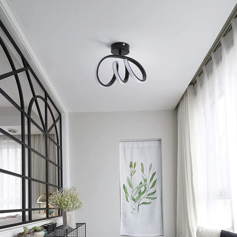 Lámpara de techo LED moderna Lámpara de pared LED para interiores Lámpara de techo de pasillo de 24 W para dormitorio, comedor, cocina, pasillo Luz blanca cálida de 3000 K, diámetro 28 cm