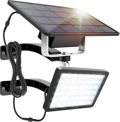 Luz solar Sensor de movimiento al aire libre Lámpara de pared LED Blanco frío 6000K para patio Jardín Pasillo Terraza Cerca de la pared Camino Patio Villa