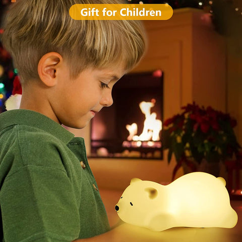 Luz de noche para bebé Luz de noche para niños, Luz de noche para niños Luz de noche para bebé recargable por USB, Luz de noche LED para bebé Lámpara de noche portátil de silicona para niña y niño Regalo para niña